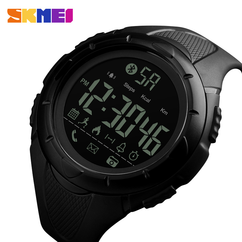 Чоловічий спортивний годинник Skmei 1326BK Black Smart Watch з електронним циферблатом