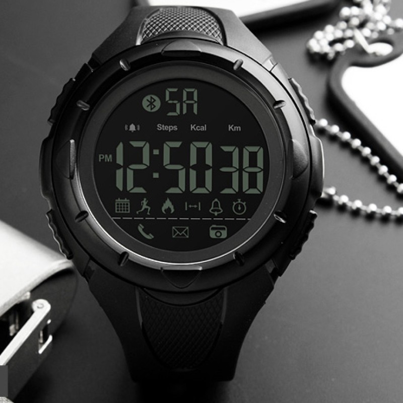 Чоловічий спортивний годинник Skmei 1326BK Black Smart Watch з електронним циферблатом