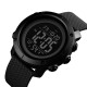 Мужские тактические часы Skmei 1426BKBK All Black с электронным циферблатом и подсветкой