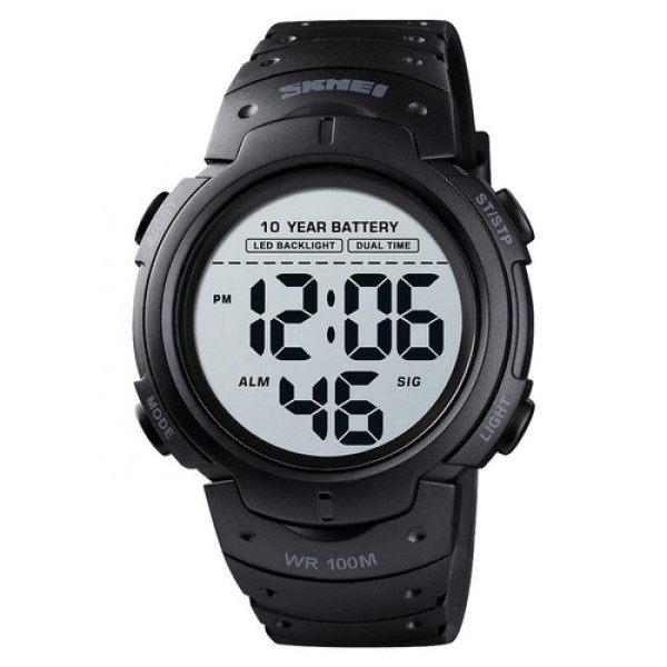 Чоловічий годинник Skmei 1560 Black-Gray тактичний з водонепроникністю 10 ATM