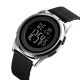Мужские спортивные часы Skmei 1502SI Black-Silver с электронным циферблатом и хронографом