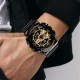 Чоловічий спортивний годинник Skmei 1688 Black-Gold з комбінованим циферблатом та підсвічуванням