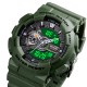 Чоловічий тактичний годинник Skmei 1688AG Army Green з комбінованим циферблатом та водозахистом 5 ATM