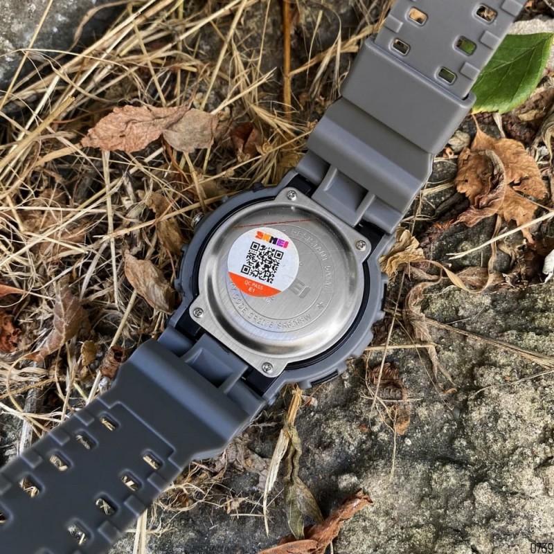 Чоловічий тактичний годинник Skmei 1688CMGY Camo Gray з комбінованим циферблатом та підсвічуванням
