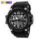 Мужские спортивные часы Skmei 1283 All Black с комбинированным циферблатом и защитой 5 ATM