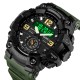 Мужские тактические часы Skmei 1637AG Army Green со стрелочно-электронным циферблатом и подсветкой
