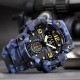 Чоловічий тактичний годинник Skmei 1637 Blue-Military з комбінованим циферблатом та камуфляжним ремінцем