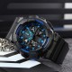 Чоловічий спортивний годинник Skmei 1832 Black-Blue з водонепроникністю 5 ATM та стрілково-електронним циферблатом