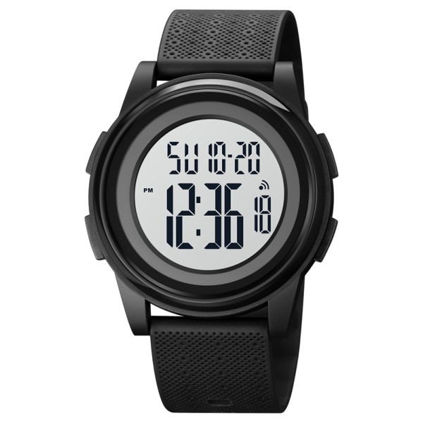 Мужские тактические часы Skmei 1895 Black с электронным циферблатом и водонепроницаемостью 5 ATM