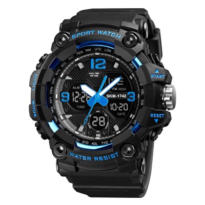 Skmei 1742 Black-Blue STOPPED