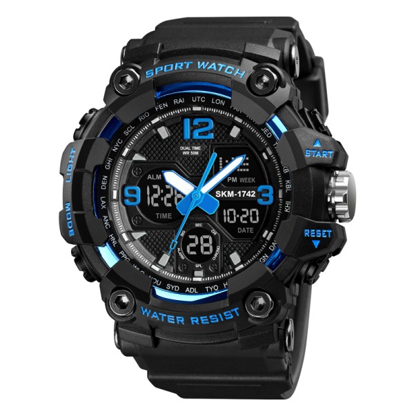 Мужские часы Skmei 1742 Black-Blue