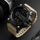 Мужские спортивные часы Skmei 1384 Black-Khaki Wrisband тактические с подсветкой
