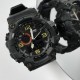Чоловічий тактичний годинник Skmei 1520BK All Black з комбінованим циферблатом та підсвічуванням