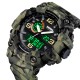 Мужские тактические часы Skmei 1520CMGN Green Camo с комбинированным циферблатом и подсветкой