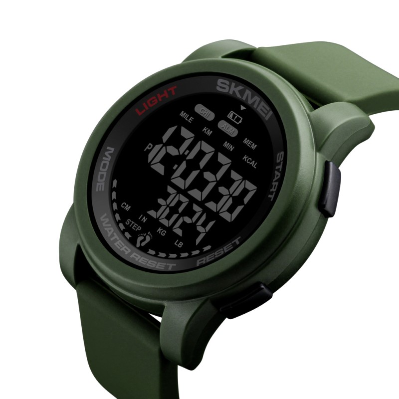 Чоловічий тактичний годинник Skmei 1469AGBK Military-Black з електронним циферблатом та захистом 5 ATM