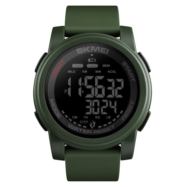 Чоловічий тактичний годинник Skmei 1469AGBK Military-Black з електронним циферблатом та захистом 5 ATM