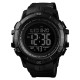 Чоловічий тактичний годинник Skmei 1475BK All Black з електронним циферблатом та захистом 5 ATM