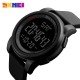 Чоловічий спортивний годинник Skmei 1257BK All Black з електронним циферблатом та підсвічуванням