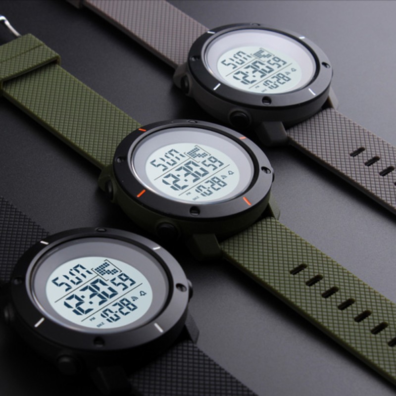 Чоловічий годинник Skmei 1213AG Black-Military Wristband — спортивний тактичний годинник 5 ATM