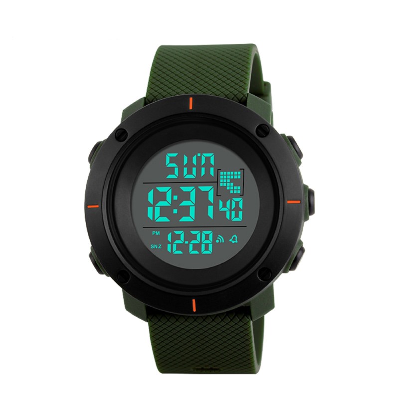Чоловічий годинник Skmei 1213AG Black-Military Wristband — спортивний тактичний годинник 5 ATM