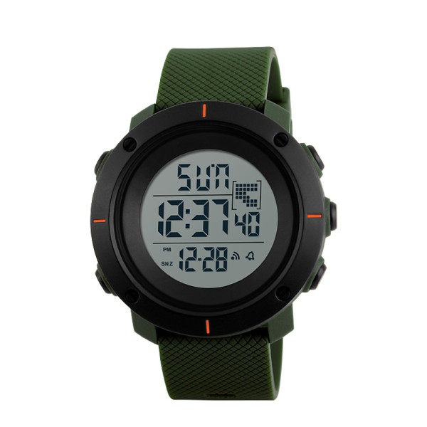 Чоловічий годинник Skmei 1213AG Black-Military Wristband — спортивний тактичний годинник 5 ATM