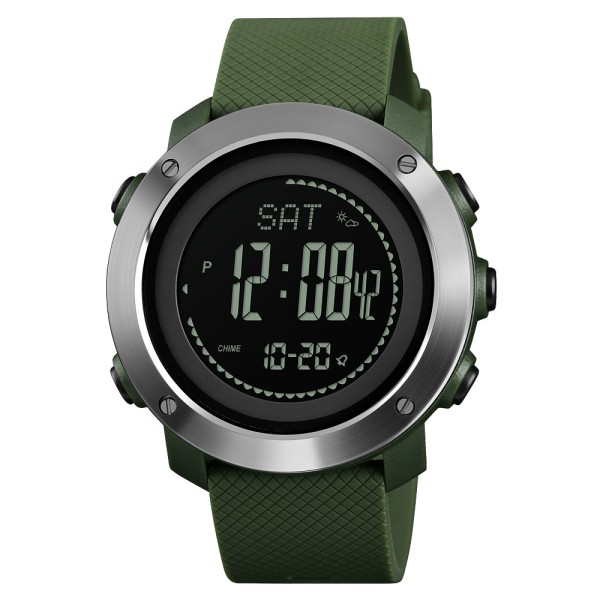 Чоловічий тактичний годинник Skmei 1418AG Army Green з компасом та альтиметром