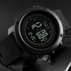 Чоловічий тактичний годинник Skmei 1427BK Black з компасом, крокоміром та підсвічуванням