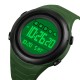 Чоловічий тактичний годинник Skmei 1674AGWT Army Green-white з підсвіткою та захистом 5 ATM