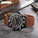Мужские часы Skmei 9281BN Brown с нейлоновым ремешком и минеральным стеклом