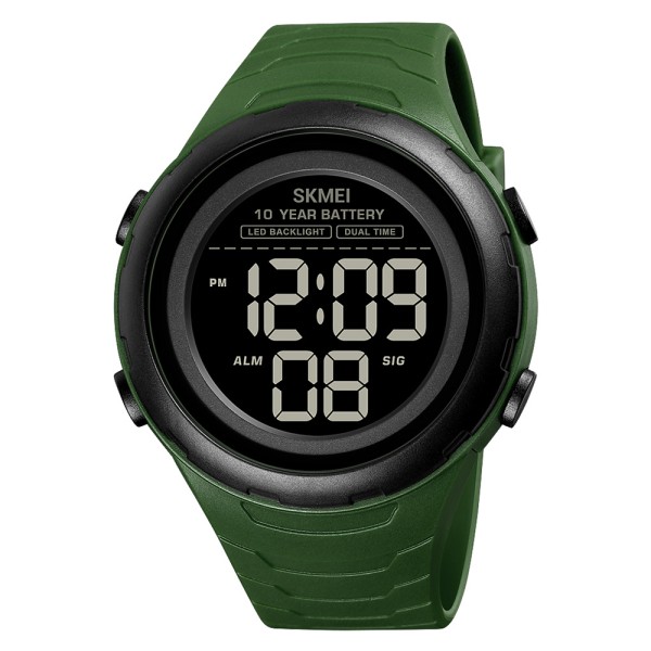 Чоловічий тактичний годинник Skmei 1675AG Army Green з підсвіткою та захистом 5 ATM