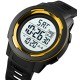Мужские спортивные часы Skmei 1731GDWT Gold-White с электронным циферблатом и подсветкой