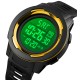 Мужские спортивные часы Skmei 1731GDWT Gold-White с электронным циферблатом и подсветкой