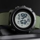 Чоловічий тактичний годинник Skmei 1434AGWT Army Green-White з електронним циферблатом та підсвічуванням