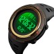 Мужские спортивные часы Skmei 1251GD Gold с электронным циферблатом и подсветкой