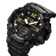 Мужские тактические часы Skmei 1965BK black с комбинированным циферблатом и подсветкой
