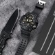 Мужские тактические часы Skmei 1965BK black с комбинированным циферблатом и подсветкой