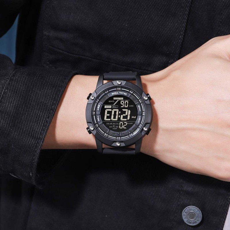 Чоловічий годинник Skmei 1762BK All Black тактичний водонепроникний 10 ATM