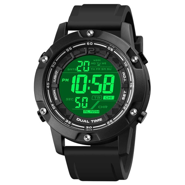 Чоловічий годинник Skmei 1762BK All Black тактичний водонепроникний 10 ATM