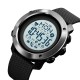Чоловічий тактичний годинник Skmei 1511BK All Black з компасом та електронним циферблатом