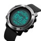 Чоловічий тактичний годинник Skmei 1511BK All Black з компасом та електронним циферблатом
