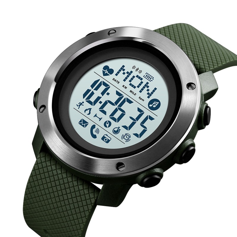 Чоловічий годинник Skmei 1511AG Army-Green Smart Watch з компасом та електронним циферблатом