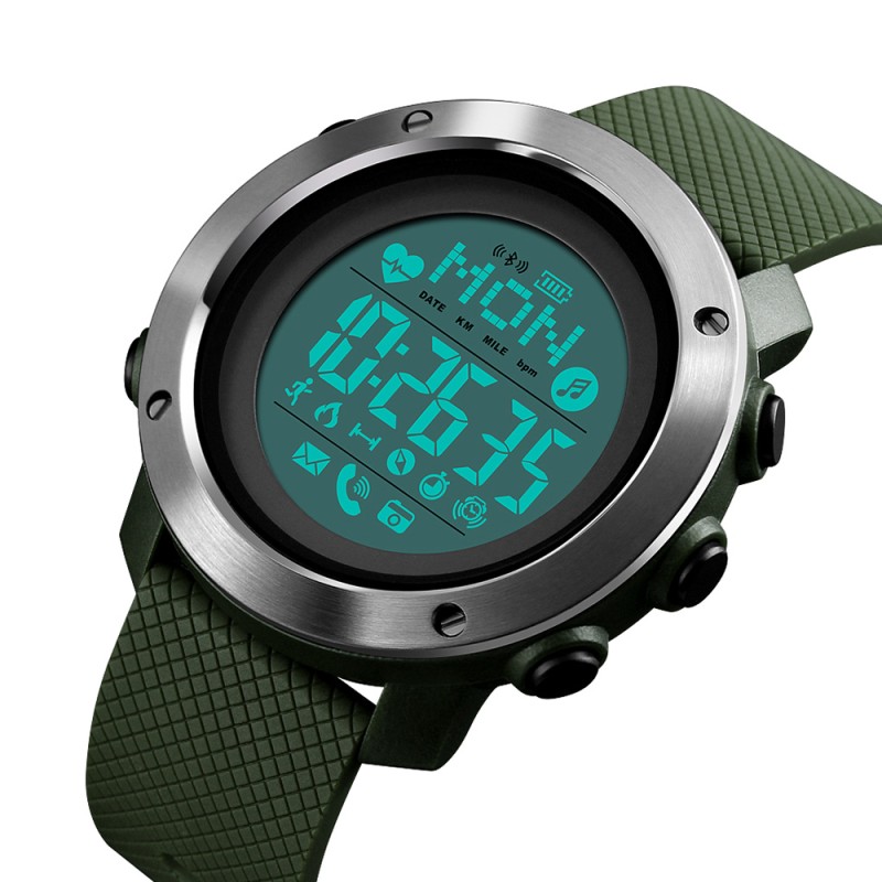 Чоловічий годинник Skmei 1511AG Army-Green Smart Watch з компасом та електронним циферблатом