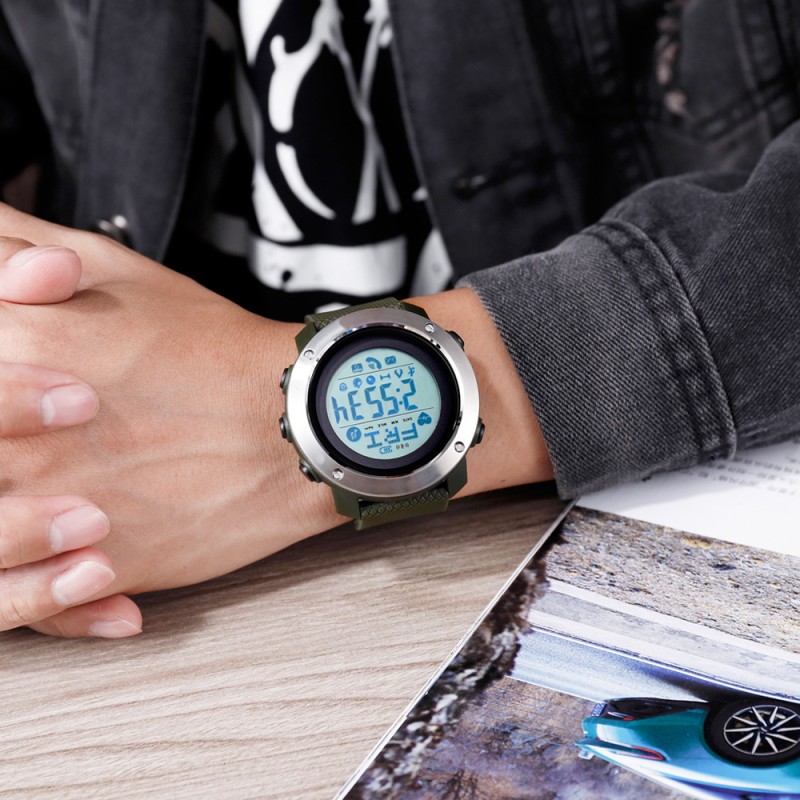 Чоловічий годинник Skmei 1511AG Army-Green Smart Watch з компасом та електронним циферблатом