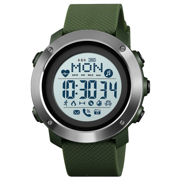 Чоловічий годинник Skmei 1511AG Army-Green Smart Watch з компасом та електронним циферблатом