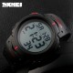 Мужские спортивные часы Skmei 1068RD Black-Red с электронным циферблатом и подсветкой