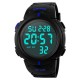 Мужские спортивные часы Skmei 1068BU Black-Blue с подсветкой и защитой 5 ATM