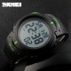 Мужские тактические часы Skmei 1068GN Black-Green с электронным циферблатом и подсветкой
