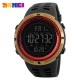 Мужские спортивные часы Skmei 1251GDRD Black-Gold-Red с водонепроницаемостью 5 ATM и таймером