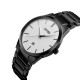Чоловічий класичний годинник Skmei 9140BKWT Black-White з металевим браслетом та мінеральним склом