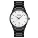 Чоловічий класичний годинник Skmei 9140BKWT Black-White з металевим браслетом та мінеральним склом